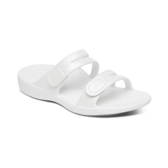 Aetrex Shoes - NEW Aetrex Women Janey Pearly White Water Friendly Slide Sandals